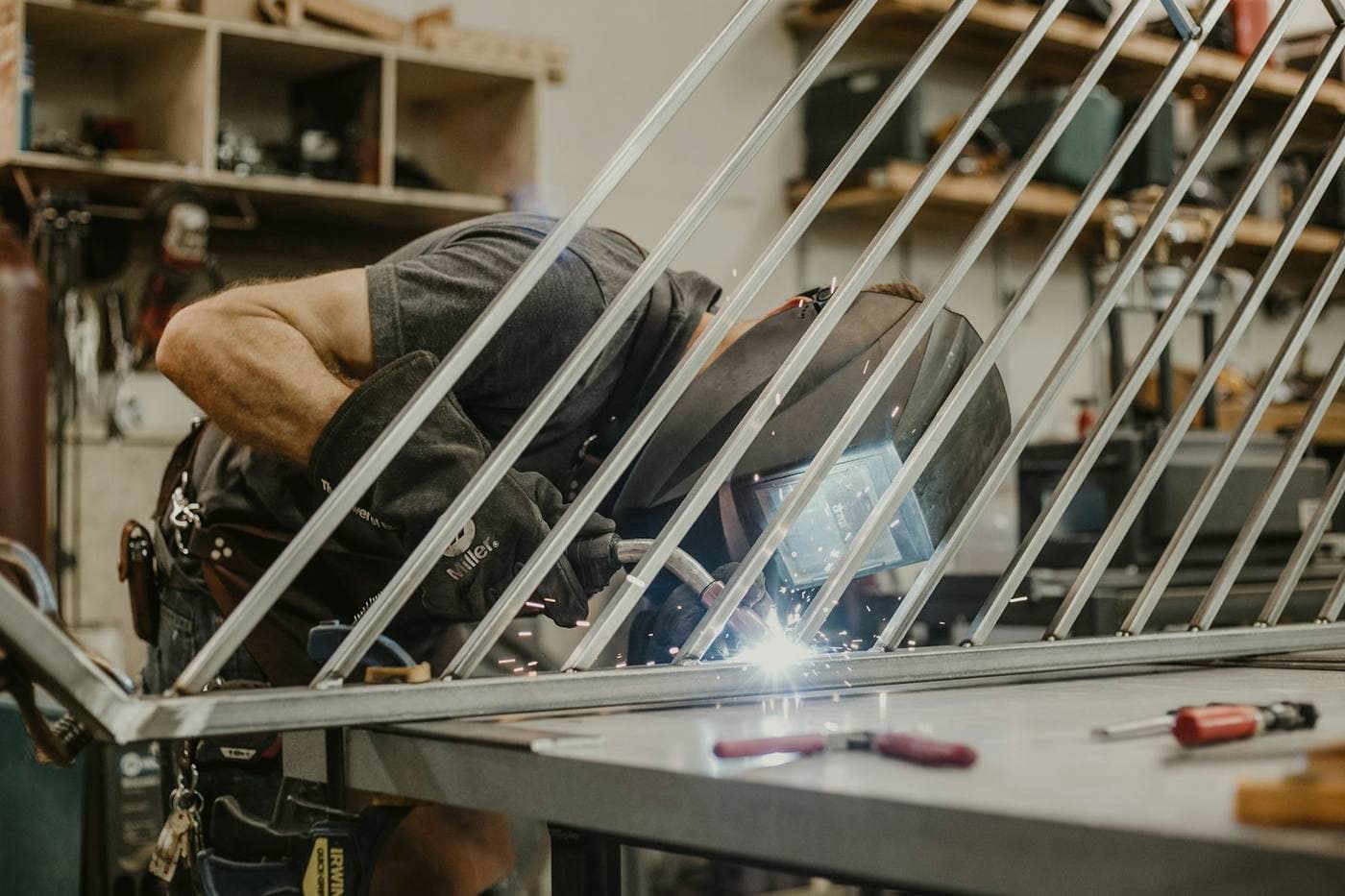 Mobile welding equipment ready for field work